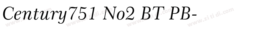 Century751 No2 BT PB字体转换